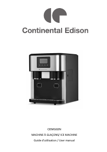 Mode d’emploi Continental Edison CEMG02N Machine à glaçons