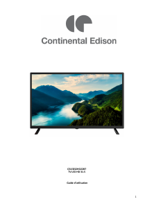 Mode d’emploi Continental Edison CELED32HD22B7 Téléviseur LED