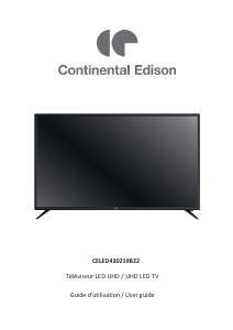 Handleiding Continental Edison CELED430219B22 LED televisie