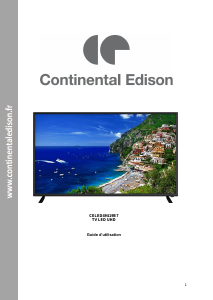 Mode d’emploi Continental Edison CELED49419B7 Téléviseur LED