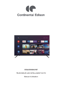 Manual Continental Edison CEQLED50SA21B7 LED Television