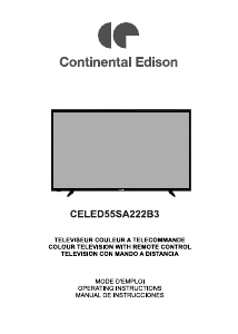 Manual Continental Edison CELED55SA222B3 LED Television