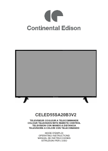 Manuale Continental Edison CELED55SA20B3V2 LED televisore