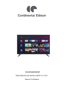 Handleiding Continental Edison CELED32SAHD23B7 LED televisie