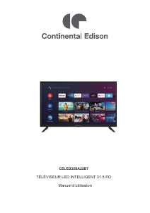 Manual Continental Edison CELED32SA22B7 LED Television