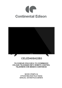 Manual Continental Edison CELED40SA22B3 LED Television