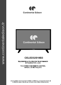 Manual Continental Edison CELED32S18B3 Televisor LED