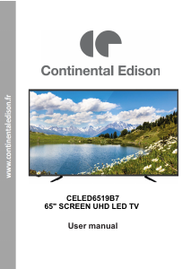 Handleiding Continental Edison CELED6519B7 LED televisie