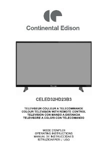 Manual Continental Edison CELED32HD23B3 LED Television