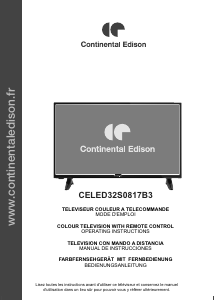 Manual Continental Edison CELED32S0817B3 LED Television