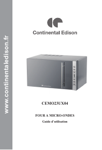 Mode d’emploi Continental Edison CEMO23UX04 Micro-onde