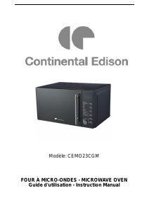 Mode d’emploi Continental Edison CEMO23CGM Micro-onde