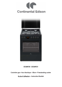 Mode d’emploi Continental Edison CECG60FCS1 Cuisinière