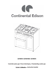 Mode d’emploi Continental Edison CECP903FIX Cuisinière