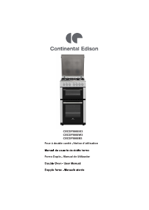 Mode d’emploi Continental Edison CECDF5060W3 Cuisinière