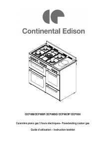 Mode d’emploi Continental Edison CECP100IX Cuisinière