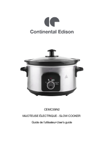 Handleiding Continental Edison CEMC35IN2 Slowcooker