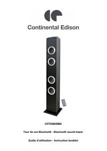 Manual Continental Edison CETDSB40B4 Speaker