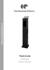 Mode d’emploi Continental Edison CETB100BV2 Station d’accueil