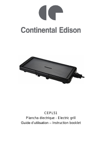 Handleiding Continental Edison CEPL51 Bakplaat