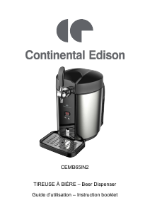 Handleiding Continental Edison CEMB65IN2 Tapsysteem