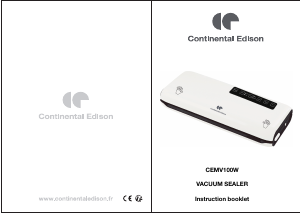 Handleiding Continental Edison CEMV100W Vacumeermachine