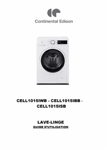 Mode d’emploi Continental Edison CELL1015IBB Lave-linge