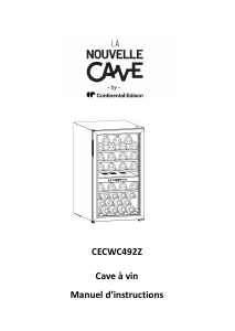 Manual Continental Edison CECWC492Z La Nouvelle Cave Wine Cabinet