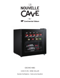 Manual Continental Edison CECWC14BC La Nouvelle Cave Wine Cabinet