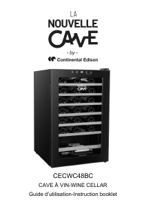 Bedienungsanleitung Continental Edison CECWC48BC La Nouvelle Cave Weinklimaschrank