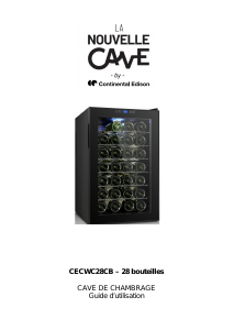 Mode d’emploi Continental Edison CECWC28CB La Nouvelle Cave Cave à vin