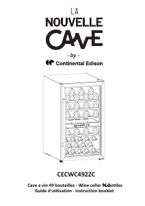 Mode d’emploi Continental Edison CECWC492ZC La Nouvelle Cave Cave à vin