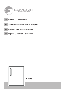 Manual Favorit F 1005 Freezer