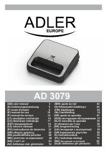 Руководство Adler AD 3079 Контактный гриль