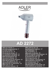 Manual Adler AD 2272 Hair Dryer