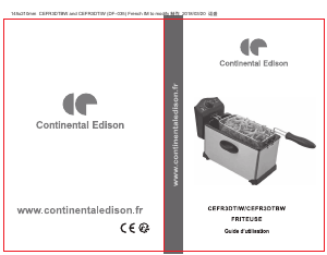 Mode d’emploi Continental Edison CEFR3DTBW Friteuse