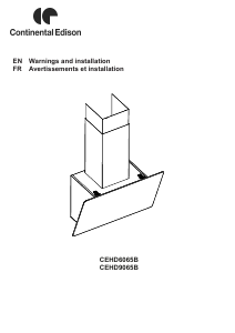 Manual Continental Edison CEHD9065B Cooker Hood