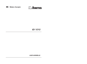 Mode d’emploi Iberna IDI 1010 Lave-vaisselle