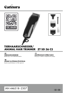 Bedienungsanleitung Carinura ZT SD 36 C3 Tierhaarschneider