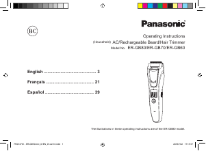 Manual Panasonic ER-GB60K Beard Trimmer