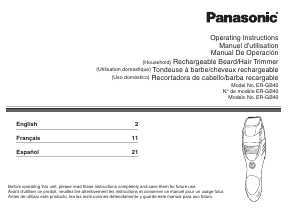 Handleiding Panasonic ER-GB40S Baardtrimmer