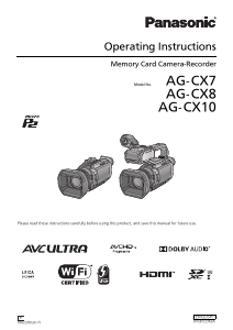 Handleiding Panasonic AG-CX9 Camcorder