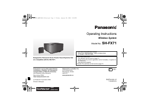 Mode d’emploi Panasonic SH-FX71 Lecteur multimédia