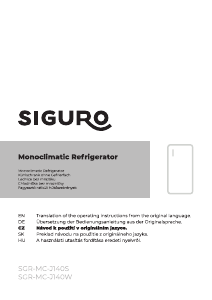 Handleiding Siguro MC-J140S Koelkast