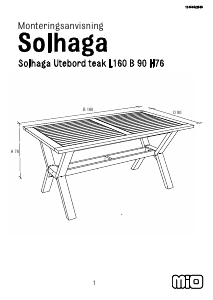 Hướng dẫn sử dụng Mio Solhaga Bàn sân vườn