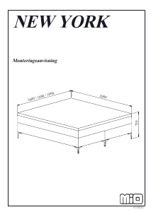 説明書 Mio New York ベッドフレーム