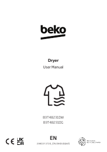 Handleiding BEKO B3T48231DG Wasdroger