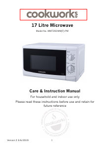 Handleiding Cookworks MM720CWW(F)-PM Magnetron