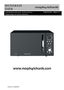 Manual Morphy Richards D90D23EL-B8(E17) Microwave