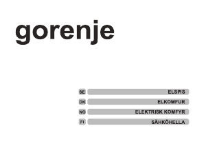 Käyttöohje Gorenje E513AW Liesi